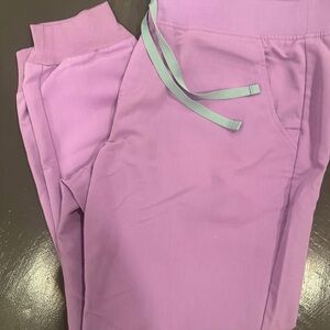 Figs Lilac Women's Joggers with Teal Accents
